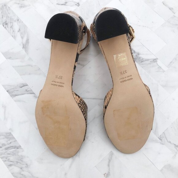 NWT PARIS TEXAS Embossed Snake Print Heeled Sandal Size EU=37.5/ US= 7.5 - Picture 10 of 11